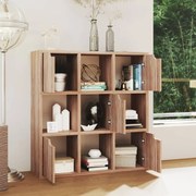 vidaXL Boekenkast 88,5x27,5x88 cm spaanplaat grijs sonoma eiken