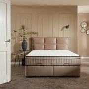 Velvet Boxspring 180x200 Beige