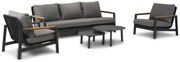 Stoel en Bank Loungeset 5 personen Aluminium/Rope Grijs Coco Ralph/Rimini
