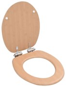 vidaXL Toiletbril met soft-close deksel bamboe MDF