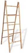 vidaXL Dubbele handdoekenladder met 5 tredes 50x160 cm bamboe