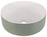 Differnz MIRA Waskom - 36x12cm - keramiek- groen/wit 38.009.05