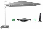 Platinum Challenger zweefparasol T2 wit frame 3x3m (incl. voet en hoes) manhattan