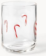 Mondgeblazen waterglazen Candy, 4-delig