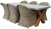 Norwich Roma dining tuinset 240x100xH77 cm 7-delig Rotan