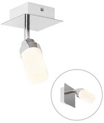 Moderne badkamer spot staal IP44 - Japie
