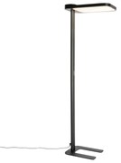 Daglicht vloerlamp zwart vierkant incl. LED en dimmer - Guzo Modern Binnenverlichting Lamp