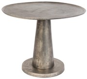 Dutchbone Brute Aluminium Bijzettafel Rond Nikkel - 63 X 63cm.