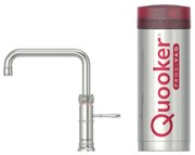 Quooker Classic Fusion Square kokendwaterkraan - draaibare uitloop - PRO3 reservoir - Warm / kokend water - RVS 3CFSRVS