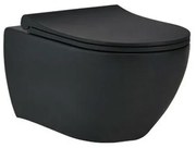 GO by Van Marcke wandtoilet - 53x36x35cm - met softclose & quickrelease zitting - porselein mat zwart