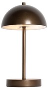 LED Buiten tafellamp met dimmer mushroom donkerbrons oplaadbaar - Keira Modern IP44 Buitenverlichting rond Lamp