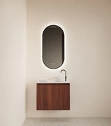 Gliss Design Echo toiletmeubel 60cm choco eiken met toppaneel wit mat