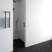 BRAUER Void nisdeur helder glas 60x200 omkeerbaar incl. glascoating mat zwart GS-VON1H60200MZ