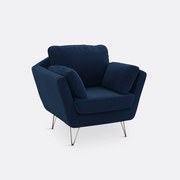 Fauteuil in fluweel Topim