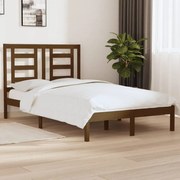 vidaXL Bedframe massief hout honingbruin 120x190 cm 4FT Small Double