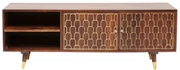 Kare Design Muskat Mangohouten Tv-meubel Goud - 140x35x50cm.