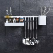 Excellent Houseware 8-delige Keukenorganizer zwart