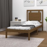 vidaXL Bedframe massief hout honingbruin 75x190 cm 2FT6 Small Single