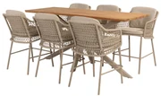 Prado Tramonti barset 7 delig 200x70xH105 teak latte 4 Seasons Outdoor