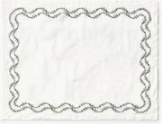 Handgeborduurde placemats Ivy van gewassen linnen, 2-delig