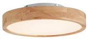Scandinavische plafondlamp hout 40cm incl. LED dimbaar - PeckerScandinavisch Scandinavisch rond Binnenverlichting Lamp