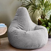 Cloudy Cord Zitzak Stoel - Grijs