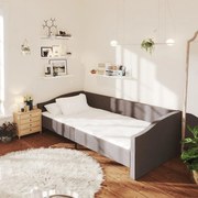 vidaXL Slaapbank met matras en USB stof donkergrijs 90x200 cm