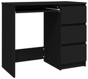 vidaXL Bureau 90x45x76 cm spaanplaat zwart