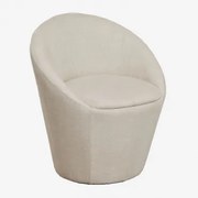 Pakket Van 4 Leandro Gestoffeerde Eetkamerstoelen Stof Lichtgrijze - Sklum