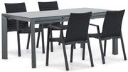 Tuinset 4 personen 180 cm Aluminium/textileen Grijs Osmen Joliet/Alicante