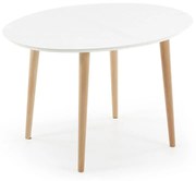 Kave Home Oqui Witte Eettafel Uitschuifbaar 120 Cm