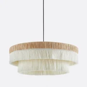 Hanglamp in raffia met franjesØ50 cm, Kavi