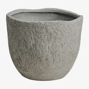 Buitenbloempot Van Cement Nuria Ø30 Cm - ↑25 Cm & Grijs – Koel - Sklum