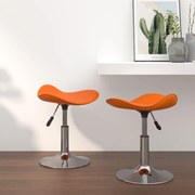 vidaXL Eetkamerstoelen 2 st verchroomd staal en kunstleer oranje