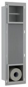 Fortifura Calvi Inbouw Reserve- en toiletrolhouder - Geborsteld RVS PVD (RVS) SW1126050/SW1126052