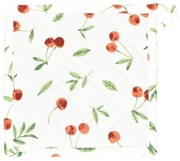 Pannenlap, bio-katoen, kers, 20 x 20 cm