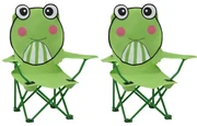 vidaXL Kindertuinstoelen 2 st stof groen