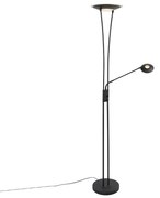 Moderne vloerlamp zwart incl. LED met leesarm - Ibiza