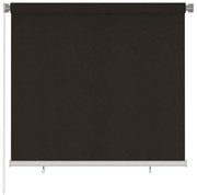 vidaXL Rolgordijn voor buiten 160x140 cm HDPE bruin