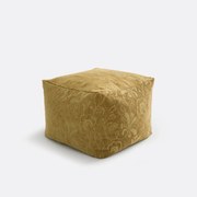 Fluwelen poef met gebloemd jacquardpatroon, Sidonie