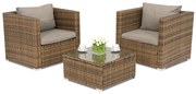 Roma Terrace Garden Point bruin technorattan tuinmeubilair