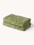 Handdoek Leaf met hoog-laag patroon, in verschillende formaten