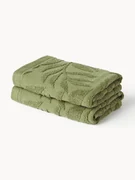 Handdoek Leaf met hoog-laag patroon, in verschillende formaten