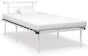 vidaXL Bedframe metaal wit 100x200 cm