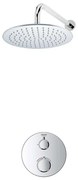 GROHE Grohtherm Regendoucheset Inbouw - 1 functie - met Fortifura hoofddouche 25cm - wandarm 35cm - chroom SW236914 SW105953 SW720552 SW720559