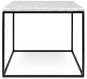 TemaHome Gleam Marble Bijzettafel Van Wit Marmer - Zwart Onderstel - 50 X 50cm.