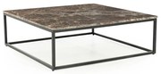 Eleonora Rico Vierkante Salontafel Van Bruin Marmer - 98 X 98cm.