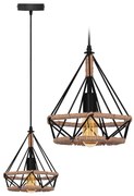 Plafondlamp, hangend, loft-stijl, touw APP679-1CP