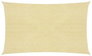 vidaXL Zonnezeil 160 g/m² 2x4,5 m HDPE beige