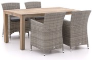 Forza Barga/ROUGH-S 160cm dining tuinset 5-delig